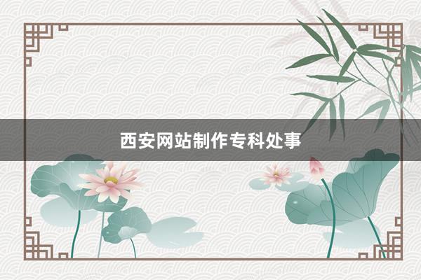 西安网站制作专科处事