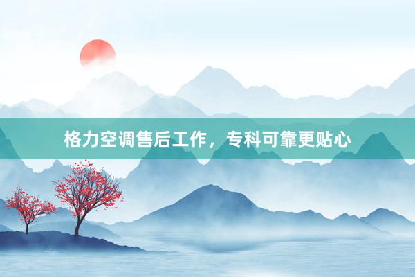 格力空调售后工作，专科可靠更贴心